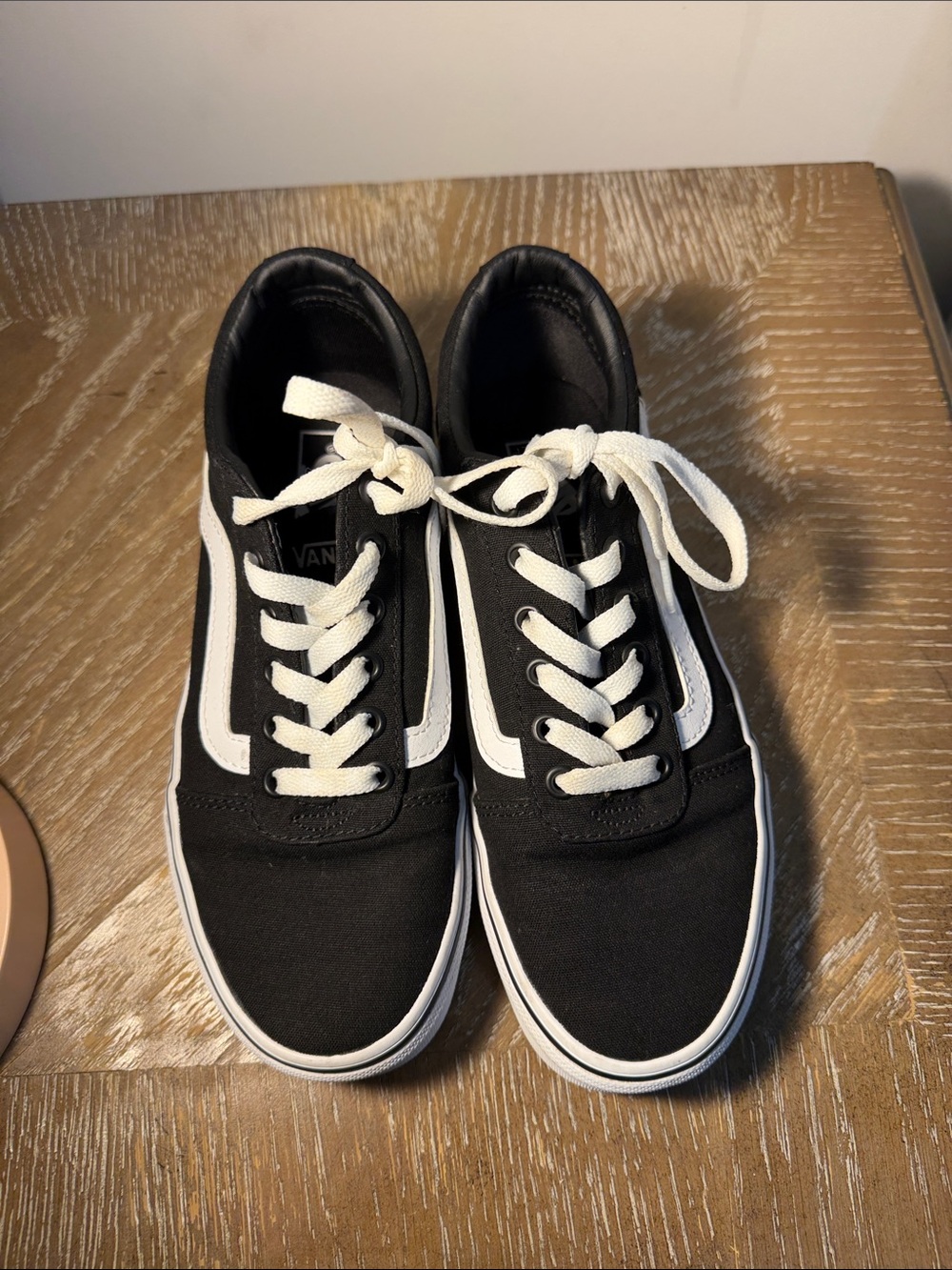 Vans Women's Black & White Low-Top Skate Sneakers